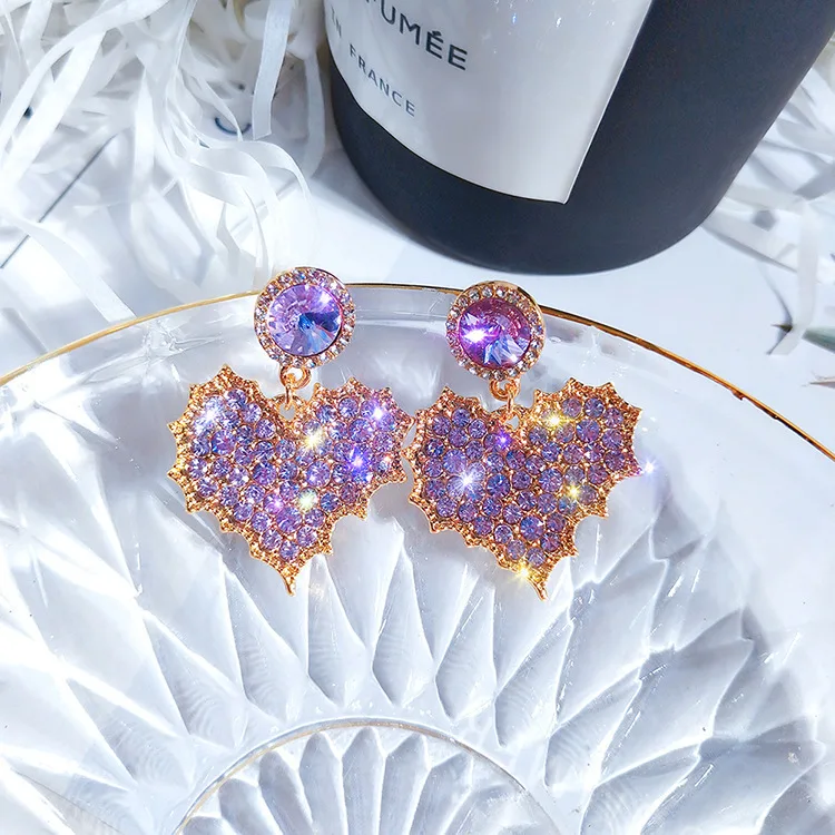 

Fashion Ins Korean Style Zircons Crystal Wedding Jewelry Water Drop Cubic Zirconia Stud Dangle Earring
