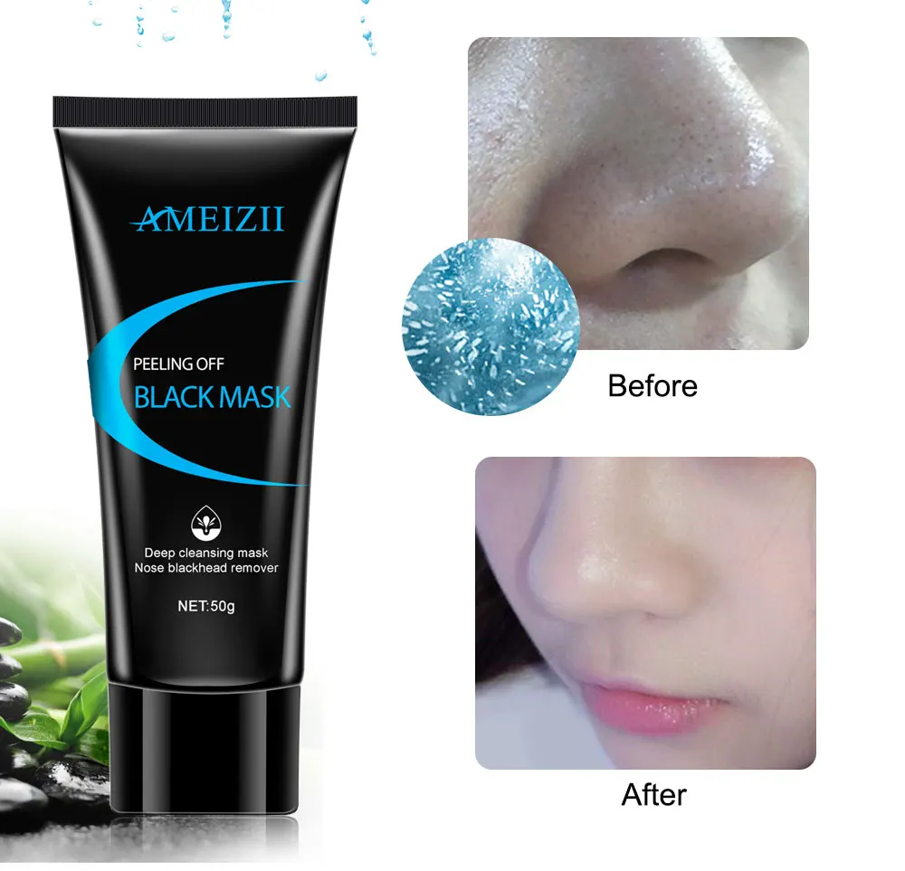 

Blackhead Remover Face Mask Mascarillas Faciales Acne Treatment Skin Care Blue Facemask Deep Cleansing Peel Off Facial Mask