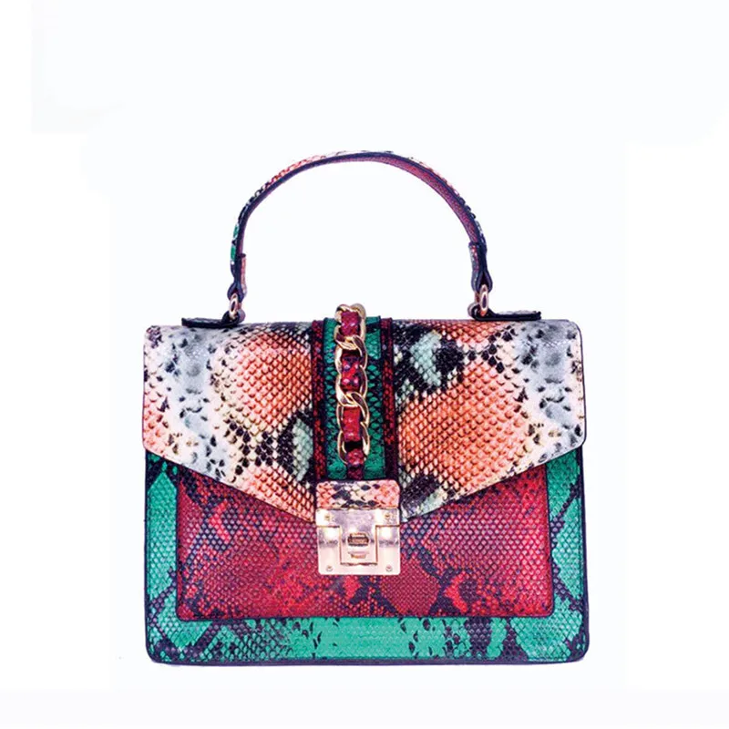 

woman bag 2021 handbags embossed snake skin messenger bag factory  luxury handbag