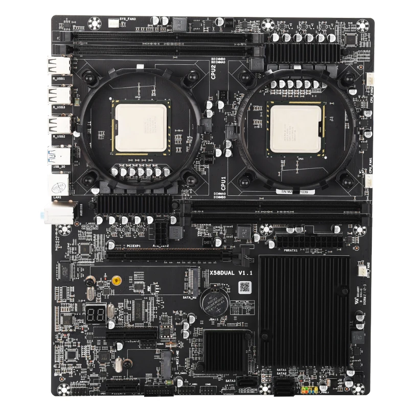 

X58 Dual Processor Desktop / Server Motherboard With Double On-board CPU Xeon L5520 LGA 1366 Mobo Combo