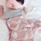 100% オーガニックコットンカスタムベビーモスリンブランケットおくるみブランケットデジタルプリント