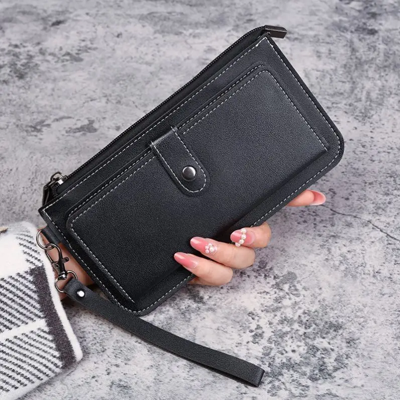 

AIYIYANG Factory Outlet Women Wallet With Wristlet High Quality Large Capacity Ladies Purses Handbag