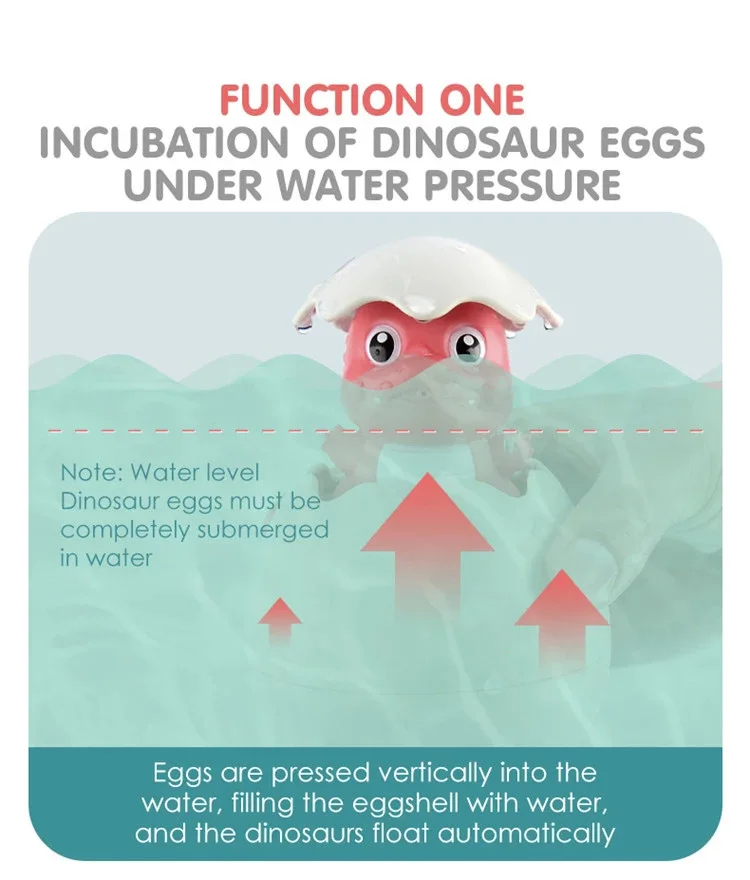 Floating Egg Shape Water Sprinkler Shower Baby Bath Toys Spray Water Playing Kids Eggs Dinosaur