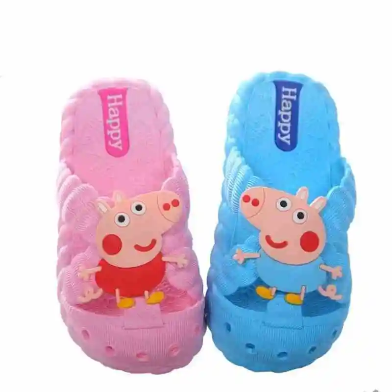 
promotion cheap summer children cute pig cartoon hole shoes pvc anti-slip kids girls boys home warehouse swimming slide slipper 