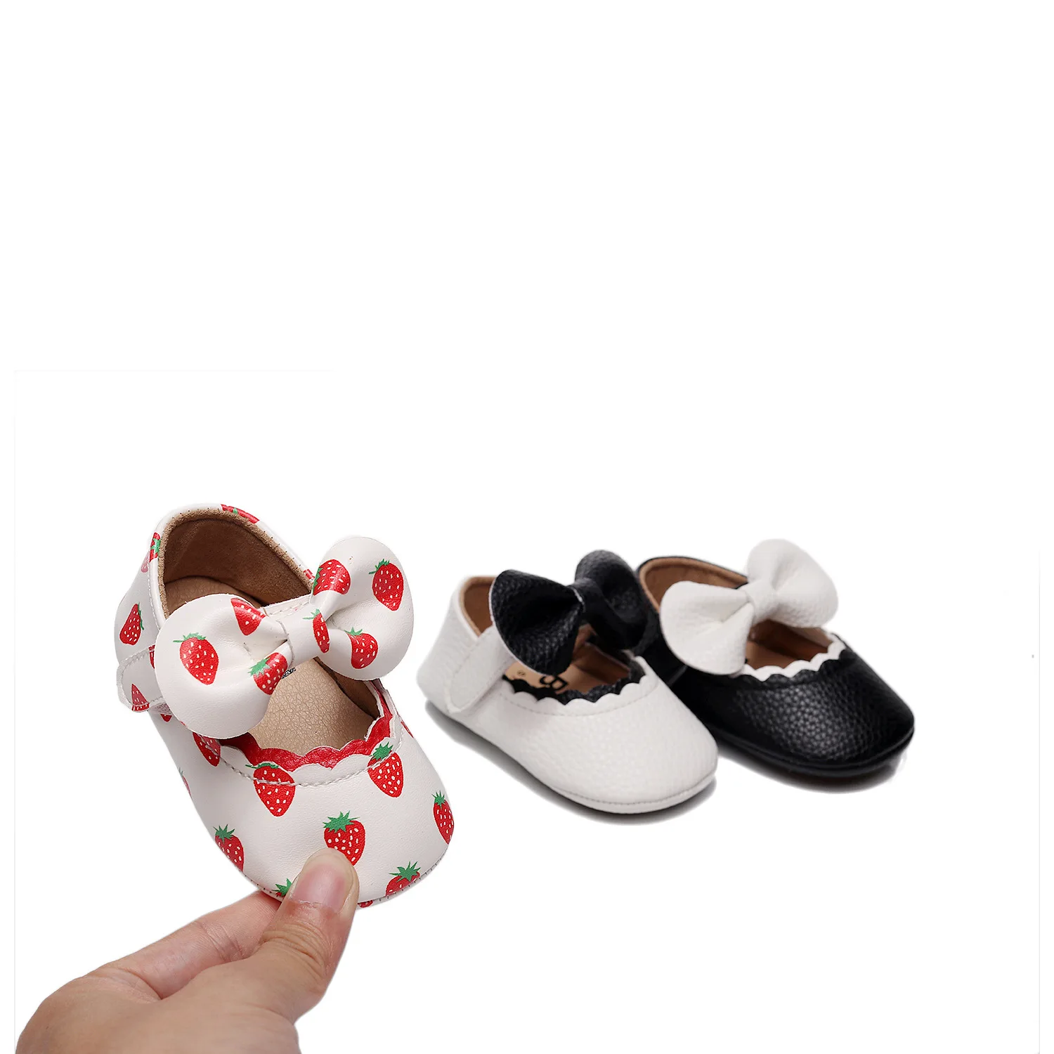 

Hot Sale PU Leather Princess Toddler Baby Girls Casual Shoes, White/yellow/red/green/black/pink/beige/strawberry