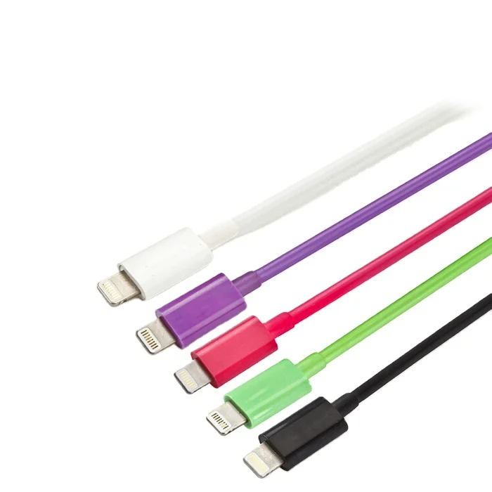 

MFi Certificate TPE round data usb cable 8Pin C48 charging data line for ipad/Iphone, White \black \green \pink \yellow