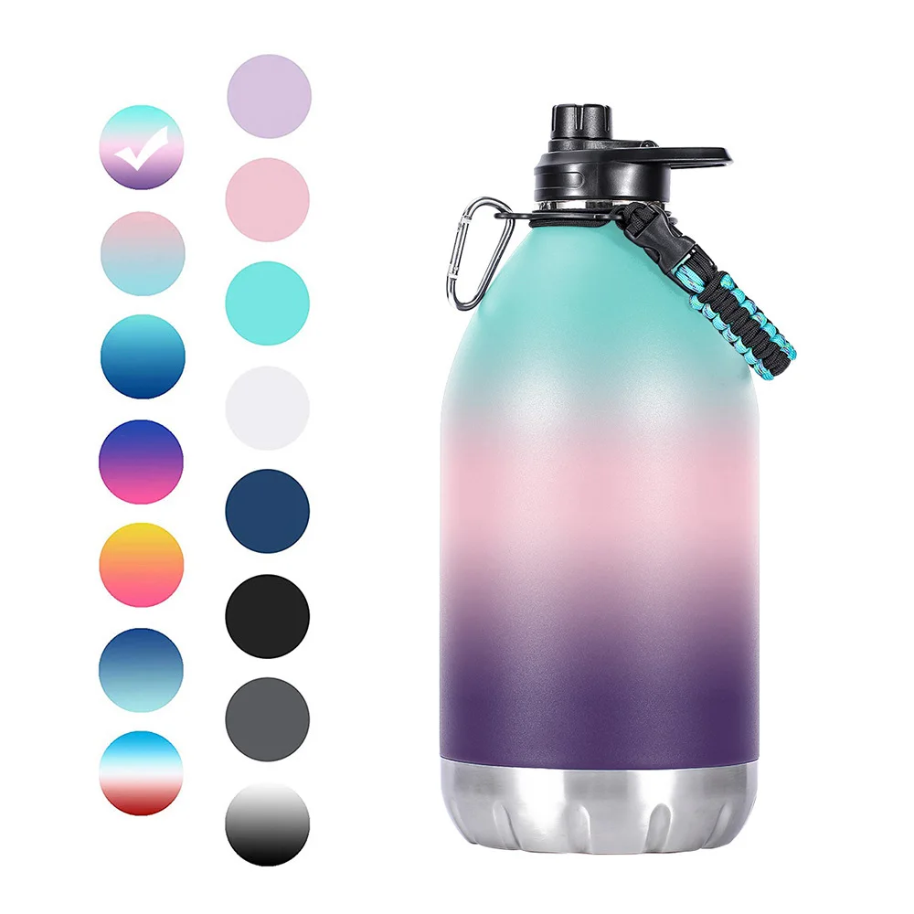 

Flypeak Amazon Drinking Large stainless steel Water Jug 128oz LeakProof sport Gallon Water Bottle with Removable Straw, Customized color