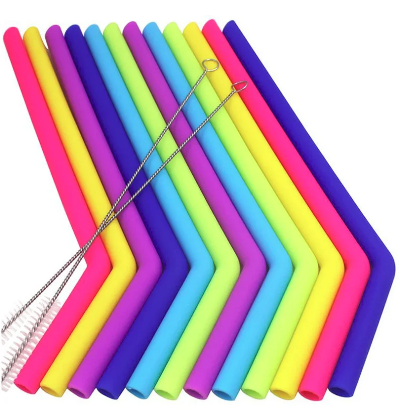 

2020 New Hot High Quality Folding Drinking Straw Silicone Straws Reusable Drinking Straws, As picture shows or customized