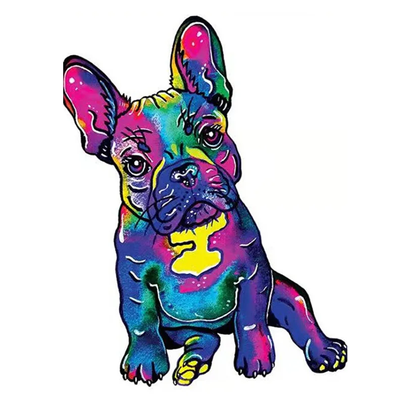 

Popular Diamond Painting Animal Dog Bulldog Mosaic Full Drill Rhinestone Photo to Custom Living Room Decor New Trend