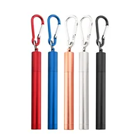 

telescopic straw stainless steel telescope quality portable telescopic reusable drinking straws with case