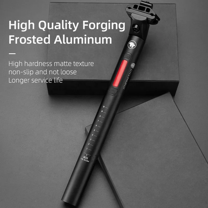 

MTB bicycle seat pole 6061 aluminum alloy with USB brake induction taillight 30.4/30.9mm mountain bike seat pole bicycle parts