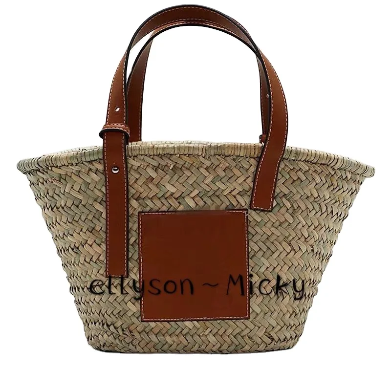

Ellyson wholesale summer beach vacation fashion ladies natural aquatic woven shoulder bag, Customized color