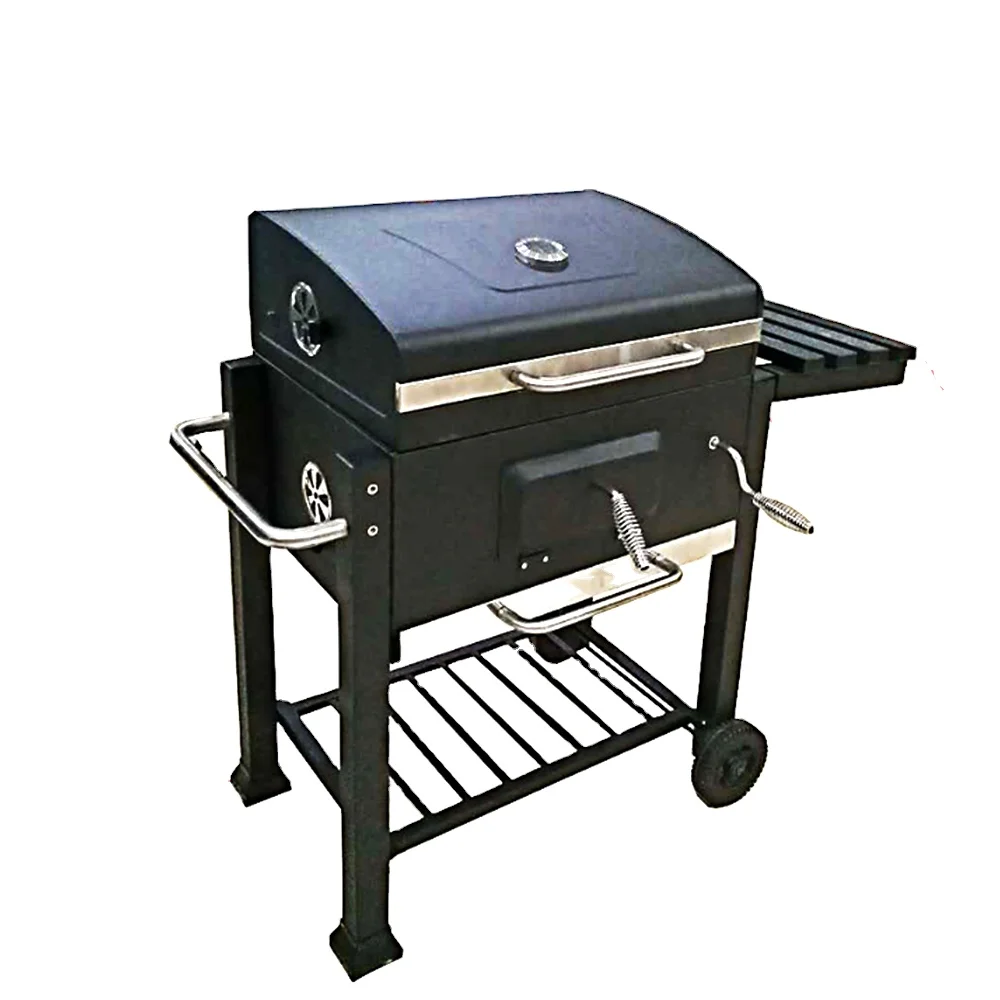 

korean outdoor cooking grill large bbq charcoal grill, Black
