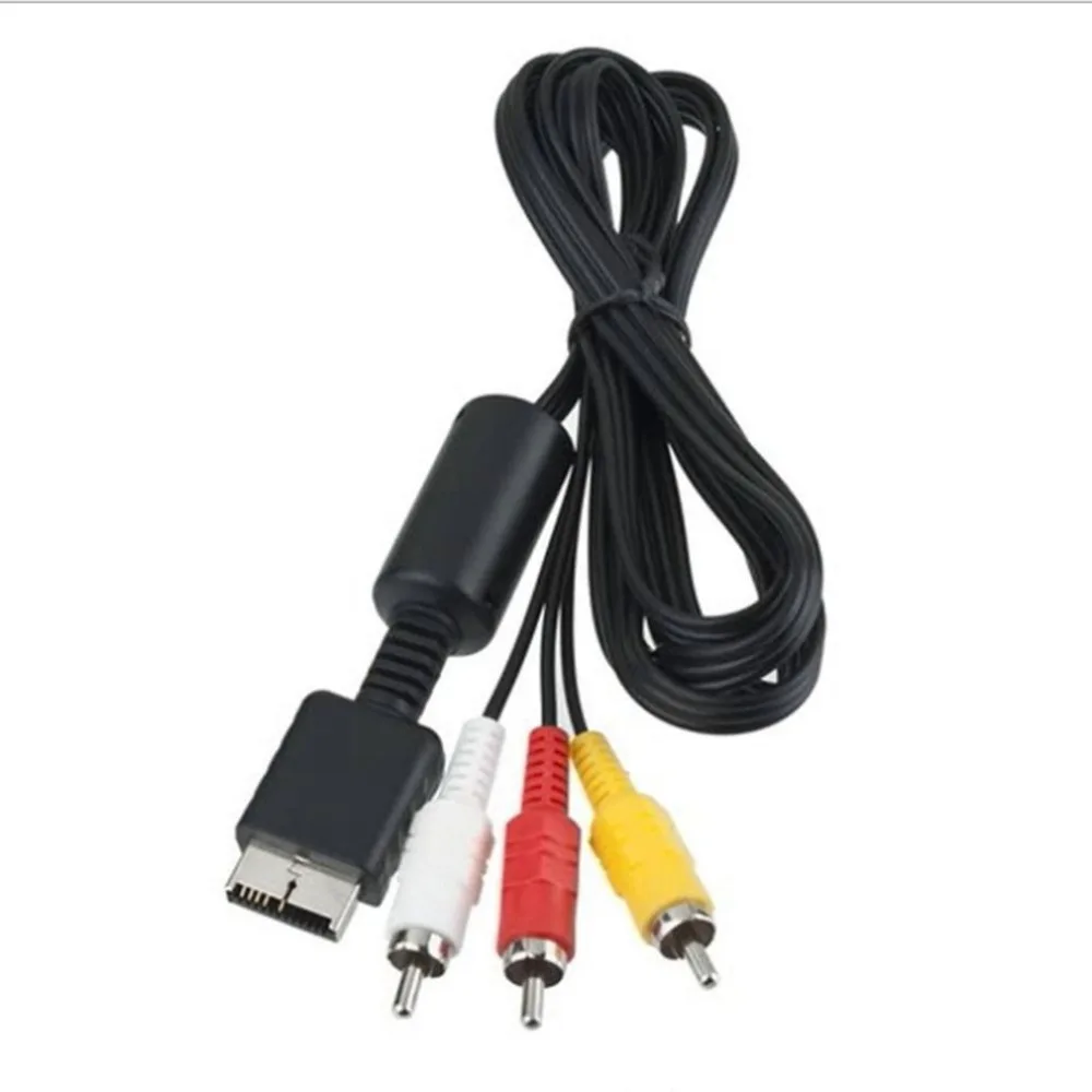 

For PS2/PS3 AV Conversion Cable 1.8m Audio Video To 5 RCA AV Cable TV Video Cable for PS3 For PS Game TV, Black