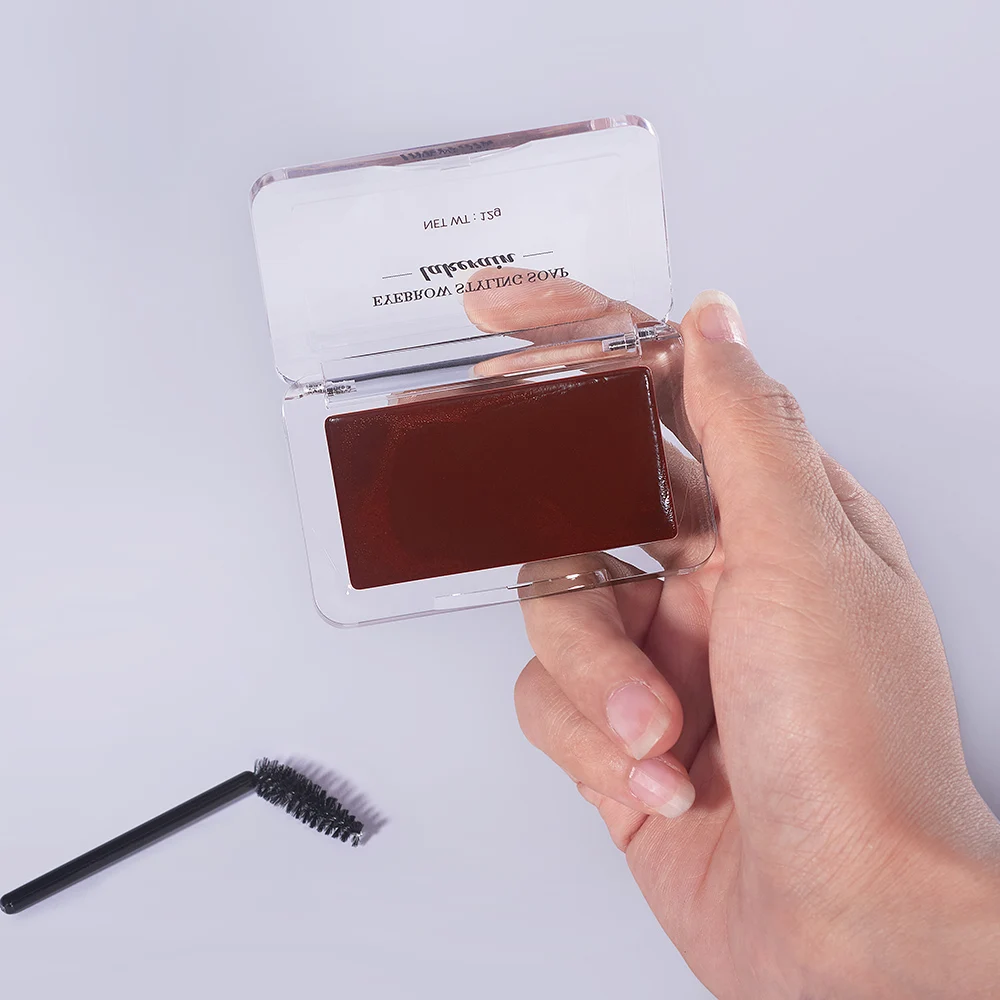 

3D Feature Transparent Box lakerain Brow Soap with Brush Eyebrow Styling Soap Brow Lamination Soap