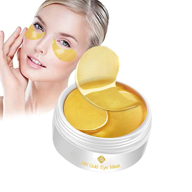 

AH Hot Sale Anti Aging Anti Wrinkle Crystal Collagen 24k Gold Powder Eye Mask For Women