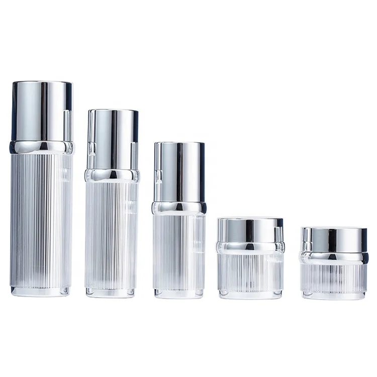 

Fuyun Acrylic Cosmetic Jar Bottle Set Refillable 30/50/100ml Plastic Lotion Pump Bottles 30/50g Acrylic Cream Jar