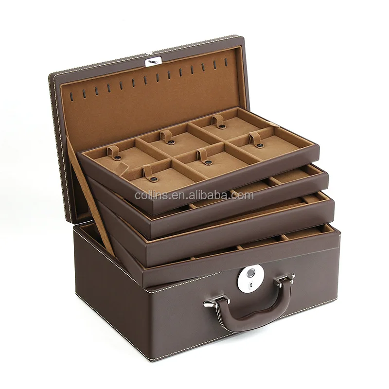 

Custom Wooden Jewelry Packing Box Jewelry Fingerprint lock Box Gift Box For Jewelry Storage, Brown/customized