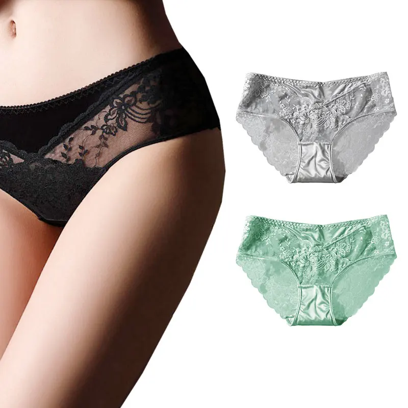 

Wholesale lace woman panty ultra-thin summer seamless ice silk Pure cotton crotch women underwear, Picture shows