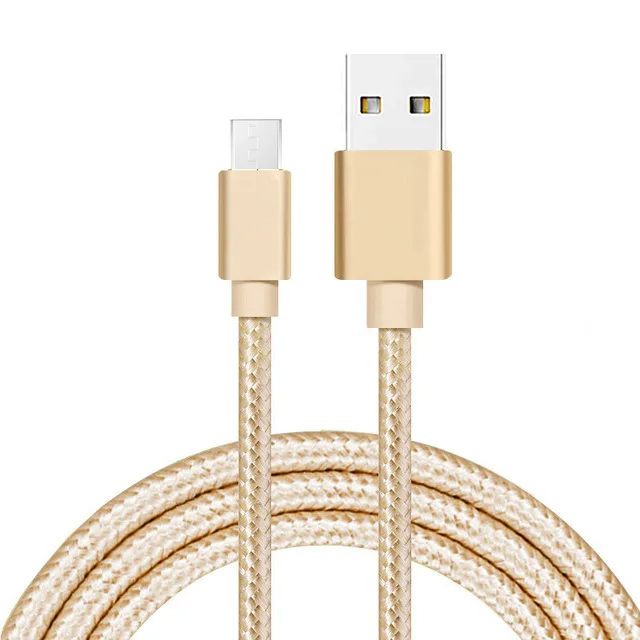 

Wholesale Nylon Braided Fast Charging Data Cable Micro Usb Charger Cable For Type C IOS Micro Data Line, Multi color