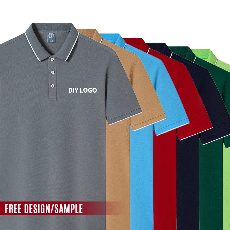 Wholesale Custom Golf Polo Shirts Short Sleeve Business Uniform Polo Clothing Men Custom Polo T-shirt