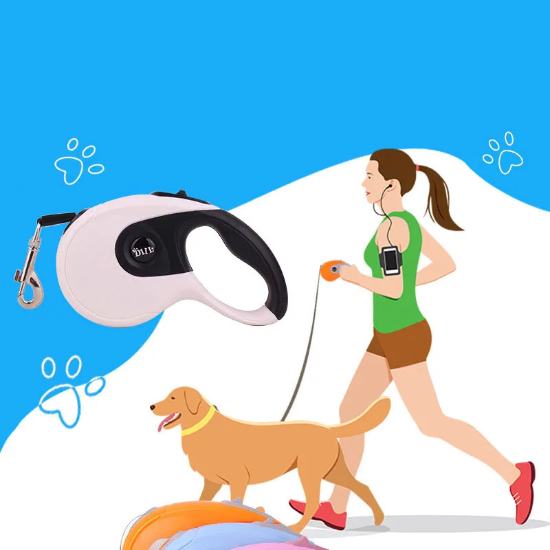 

Pet traction rope automatic retractable dog chain all kinds of dogs can use outdoor dog walking traction rope pet products, Customized color