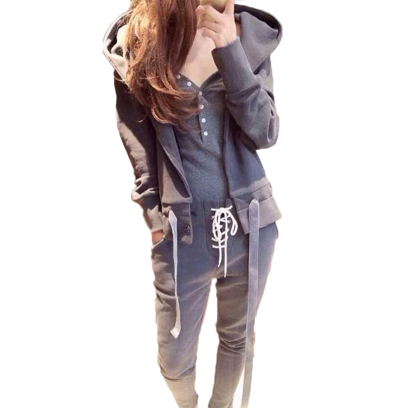3 piece tracksuit set women casual new arrival winter sport casual streetwear