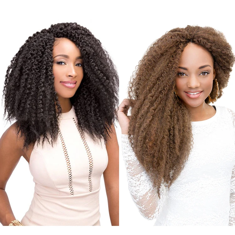 

Free Sample 18Inch Afro Kinky Bulk Cuban Twist Kanekalon Marley Hair Afro Kinky Locs Synthetic Crochet Braiding Hair Extension, 1b, 27,30,t1b/27,t1b/30,t1b/bug,t1b/613