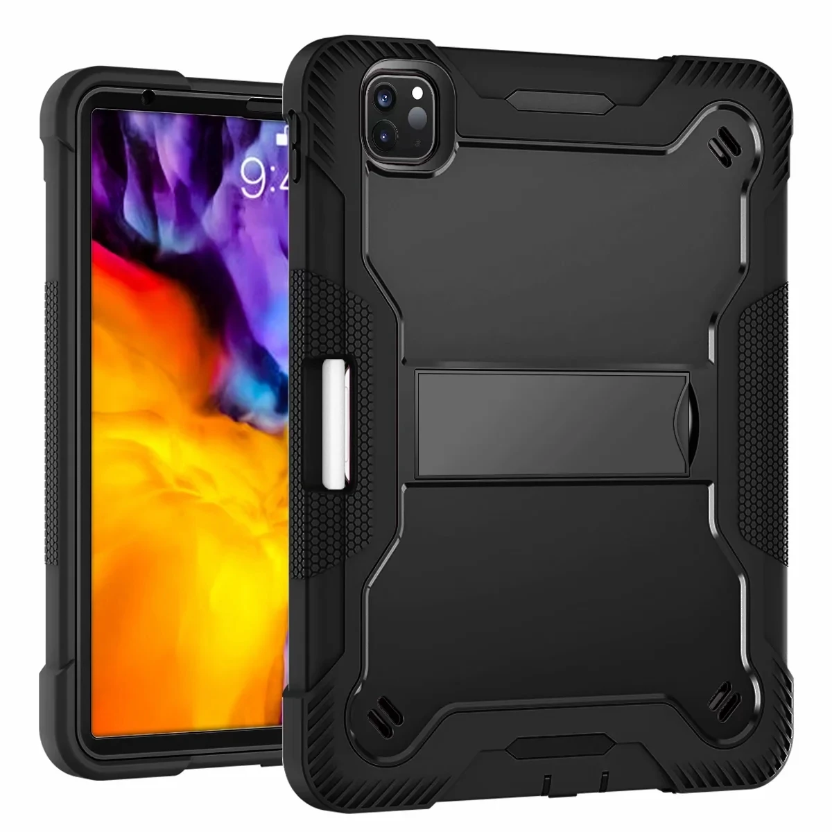 

Defender Case for iPad Air 4 10.9 inch 2020 Pro 11 2018 2021 with Kickstand Heavy Duty Shockproof Stand Tablet Cover