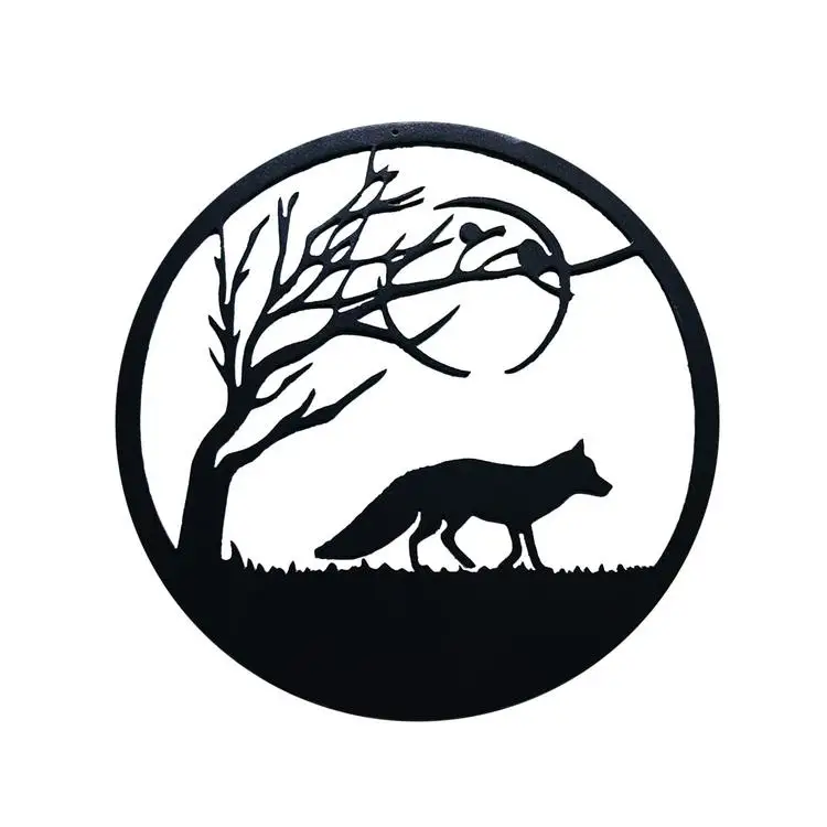 

Durable Metal Fox Ornament Waterproof Pendant Home Decoration