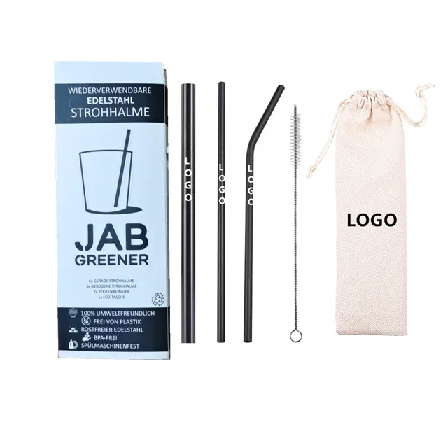 

2020 Hot Sales Metal Drinking Straws Reusable Stainless Steel Metal Straws Black Silver Rose Gold purple with Color box, Rainbow straws black blue silver gold rose gold purple