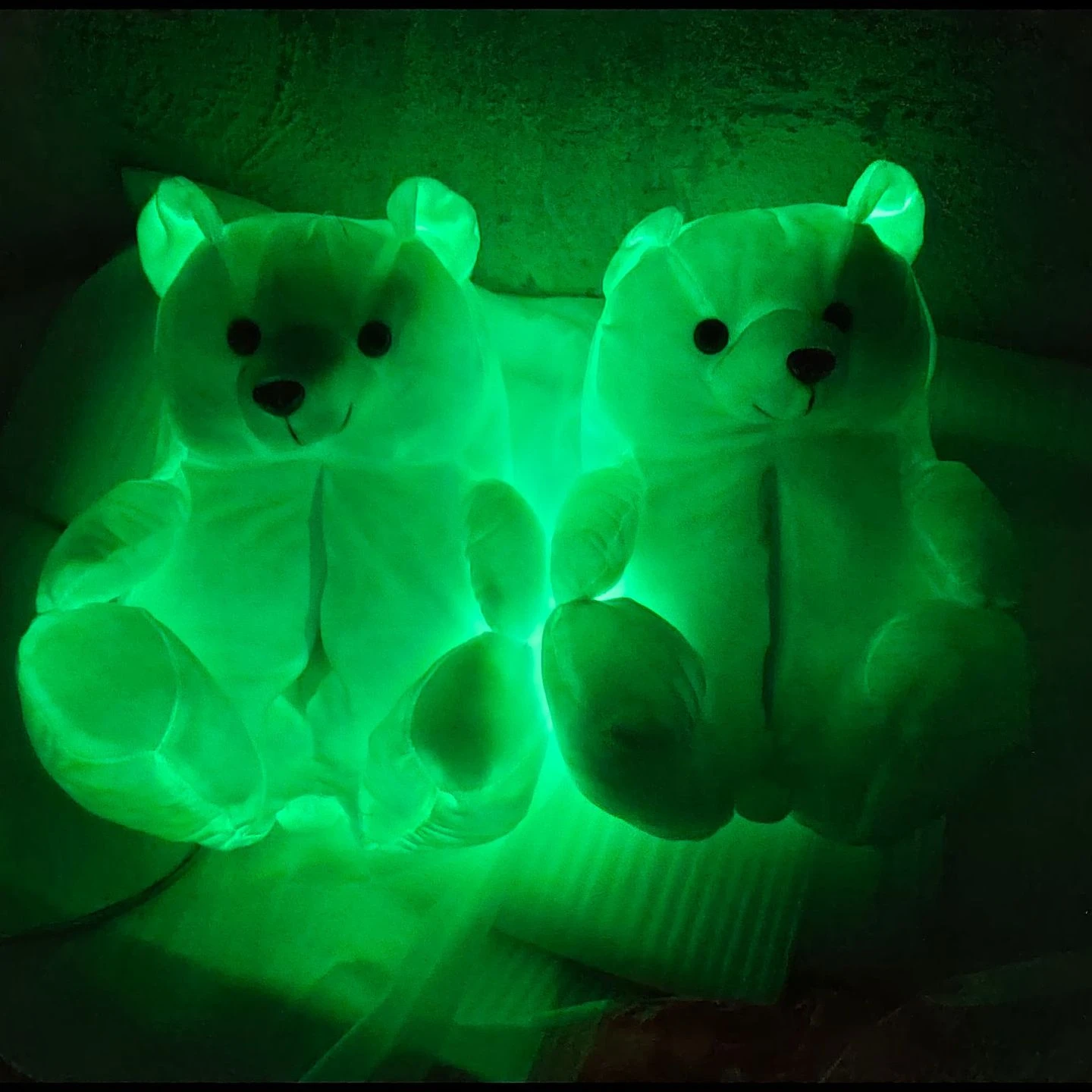 

Cute luminous teddy bear fur shoes home/party cotton shoes EUR, 1 color
