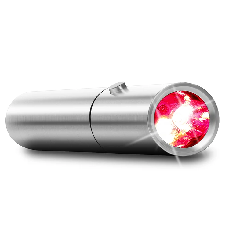 

portable handheld torch 630nm 670nm 850nm 3 color led photon red blue light therapy near infrared pen for skin care pain relief