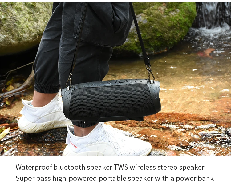 Power bank function True Wireless Stereo Powerful Big Sound Portable 100% Waterproof Outdoor Speaker - ANKUX.COM