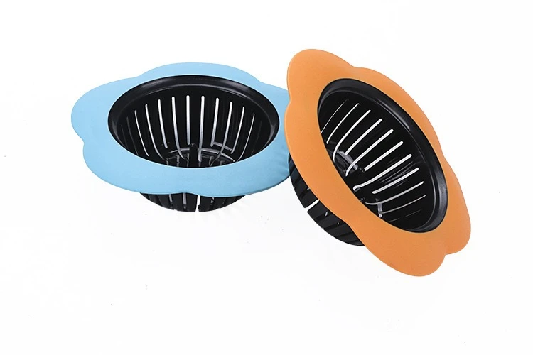 Kitchen Silicone Sink Basket Strainer Plastic Shower Garbage Disposal Drain Cover Floor Drain