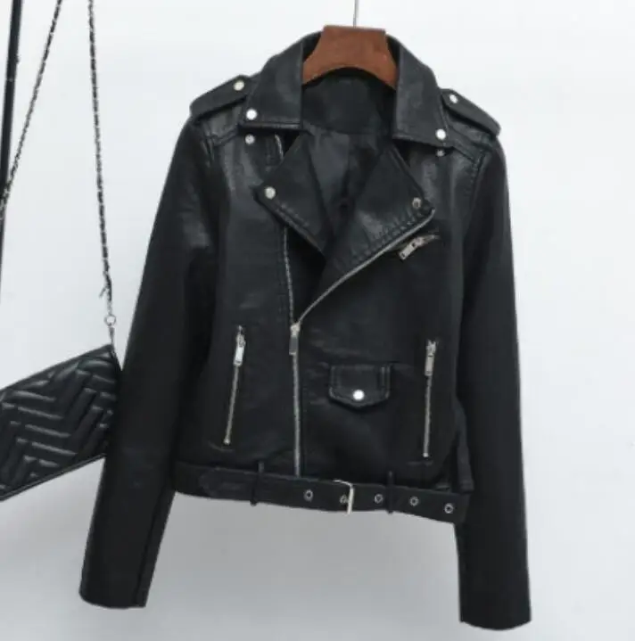 

Autumn and winter new women Short leather coat Slim locomotive leather jacket fashion women factory wholesale, Colors