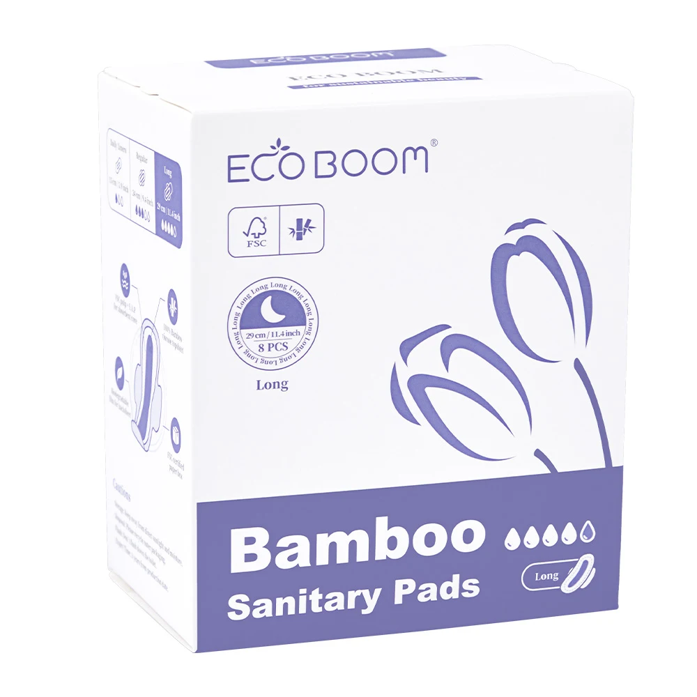 

OEM ODM skin aloe extract bamboo agent bio menstrual pad eco friendly sanitary towel biodegradable panty liner for Shopee