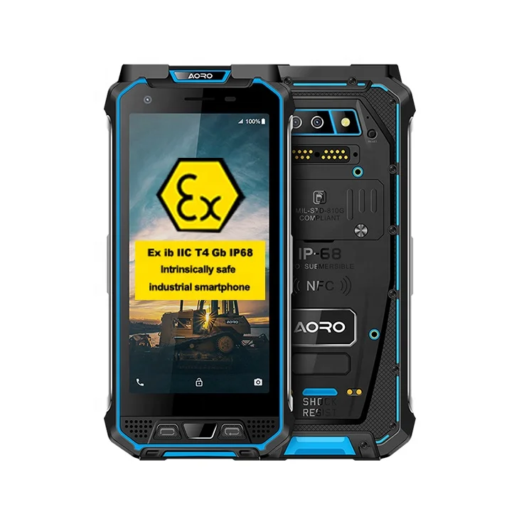 

atex smartphone IP68 Atex intrinsically Safe explosion proof phone explosion proof mobile phone with non camera, Orange/blue