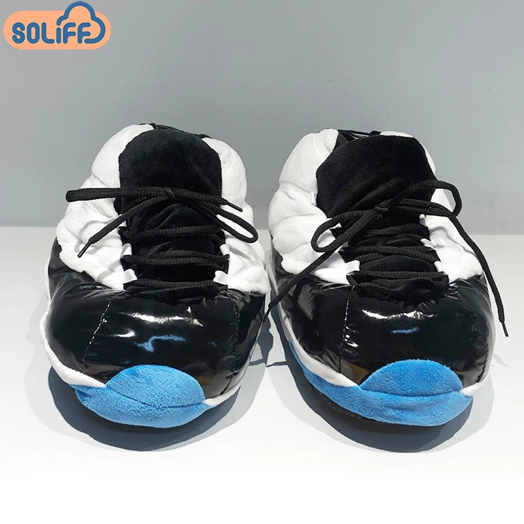 

wholesale AJ11 bright skin blue yeezy zapatillas plush sneaker slipper shoes, Customized color