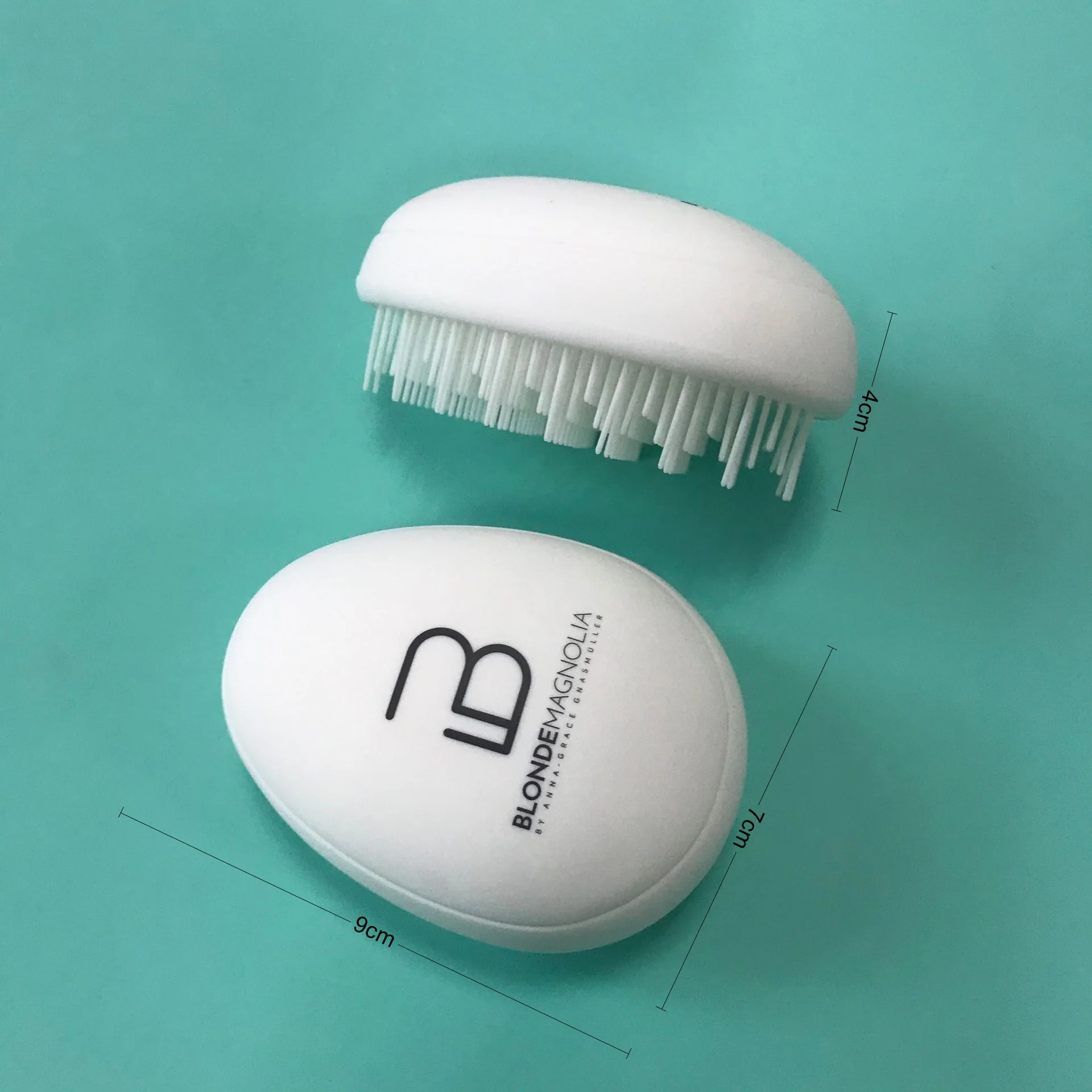 

Rubber Coating Egg Shape Detangling Hair Brush With Soft Touch