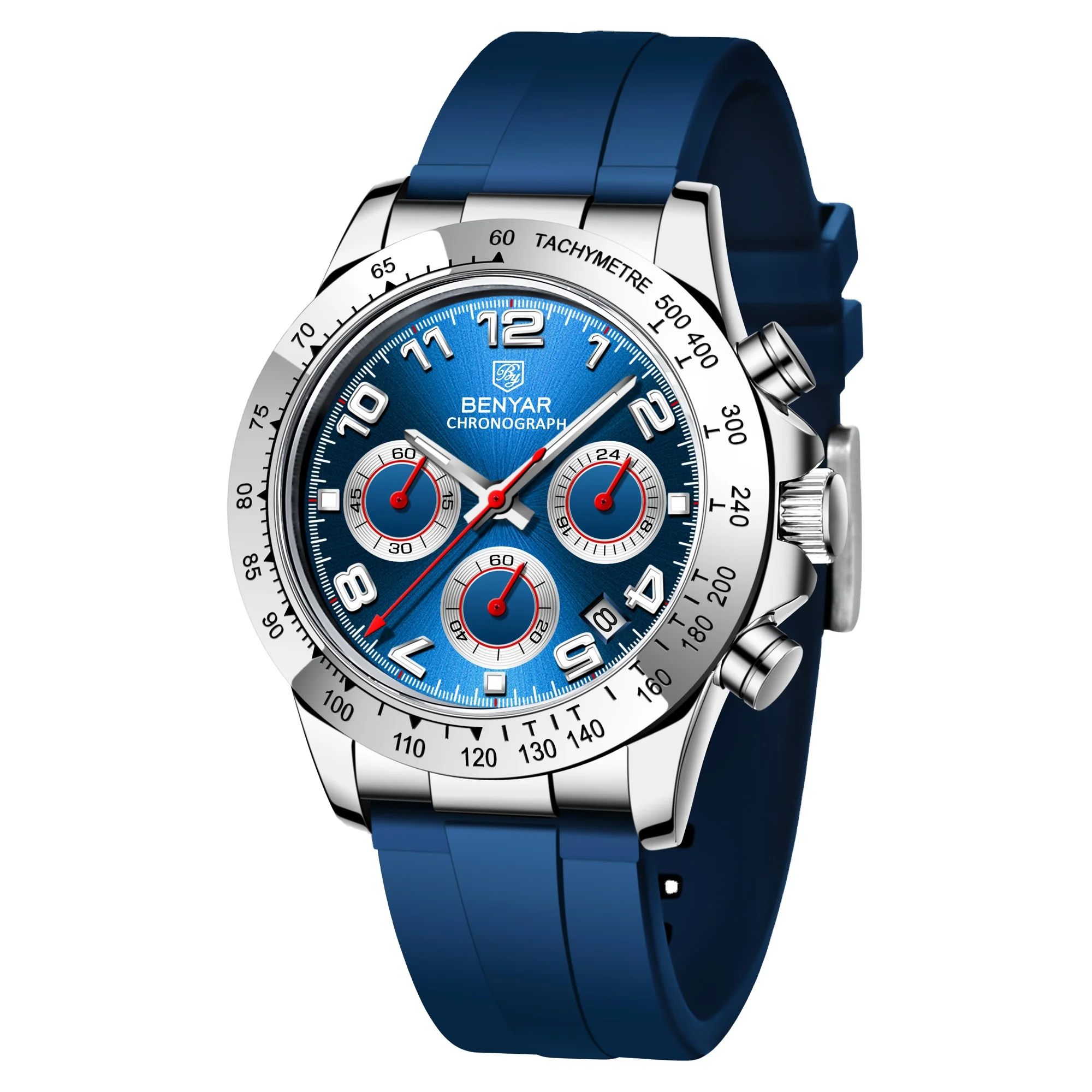 

BENYAR New BY 5192 Luxury Men Watches Chronograph Quartz Sport Automatic 30M Waterproof Fashion Wrist Watches relogio masculino, Shown