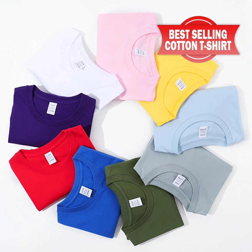 

Premium 100 Cotton Women's T-shirts with Personalized Logo Blank Plain Wholesale Woman T-shirt