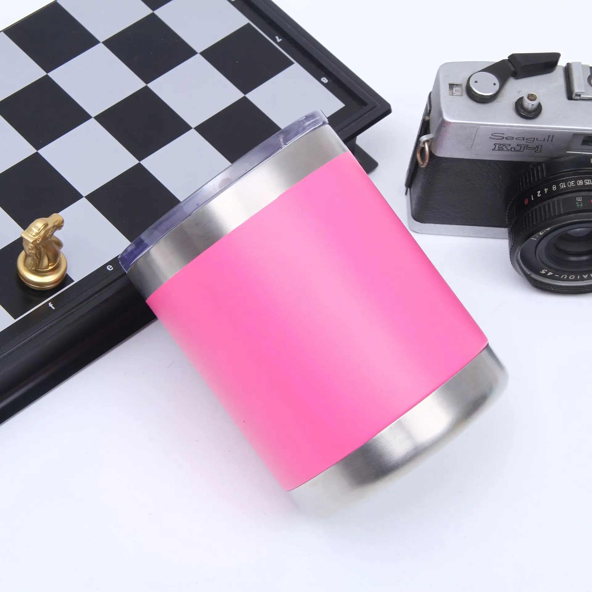 

BBA281 Fashion Portable Mini Vacuum Coffee Beer Mug Men 10oz Stainless Steel Double Deck Car Cup