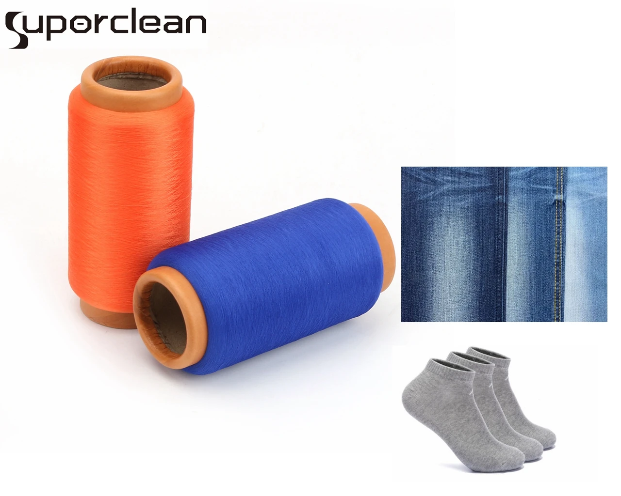 
GRS certification recycle 150D 48F with 40D wholesale sock dye spandex yarn covered for denim 