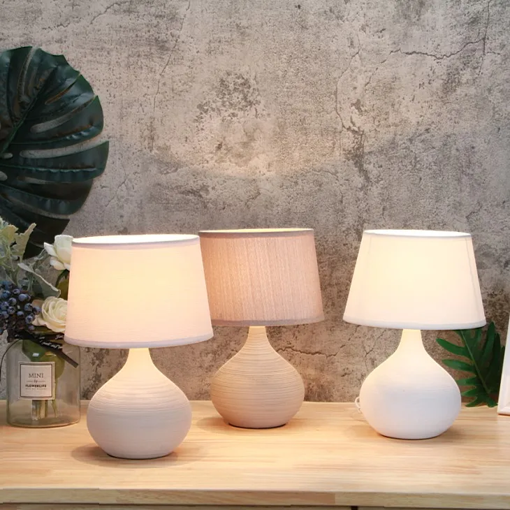 

LED ceramic top table light of lamp, Brown
