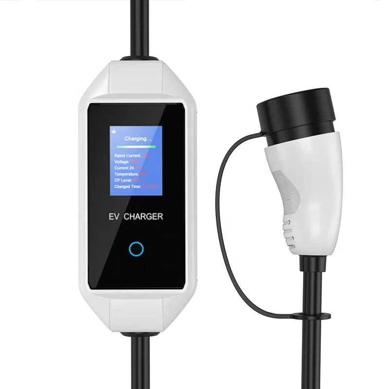 

Single Phase 16A C With Display Car Charger For Car Mobile Phone Charge Dual 3.5KW Type-c car Charger With Charging Cable