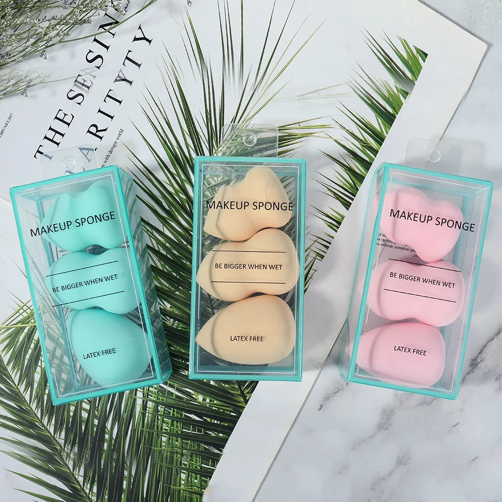 

Beauty sponge different shapes Foundation Sponge Cosmetic Blender Makeup Sponge 3 in 1 pack