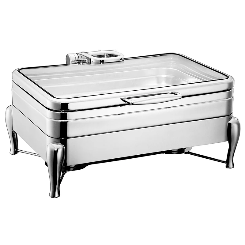 Hight Grade Luxury Elegant Buffet Chafing Dish Food Warmer Rectangle