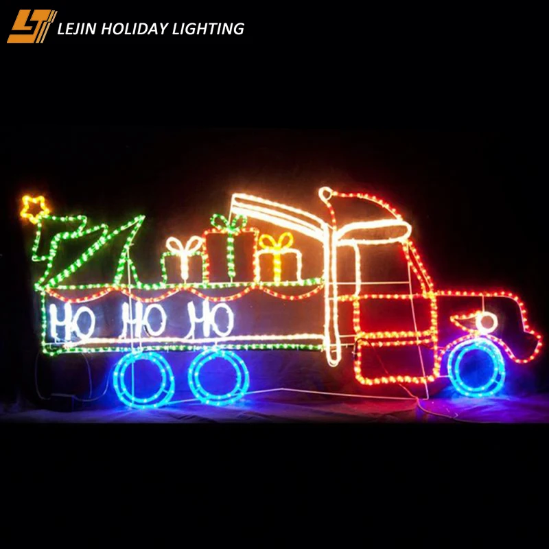 cheap price outdoor motif decoration 3d train christmas rope light