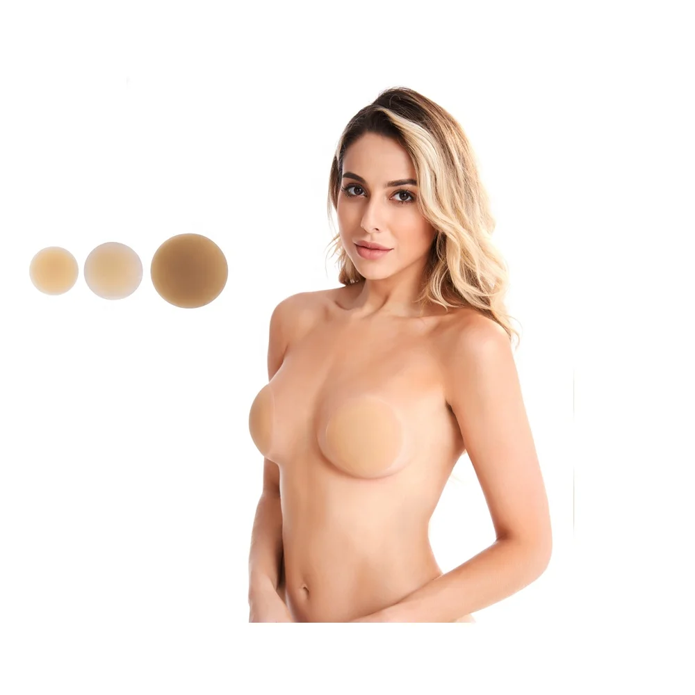 

Silicone Adhesive Nipple Cover Silicone Nipple Cover For Breast Pasties Underwear Lingerie For women Wedding, Beige/ darker beige/brown